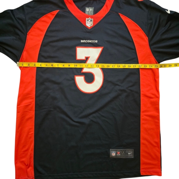 Nike Russell Wilson Denver Broncos Blue Orange Jersey Size XXL 2XL - Picture 3 of 13